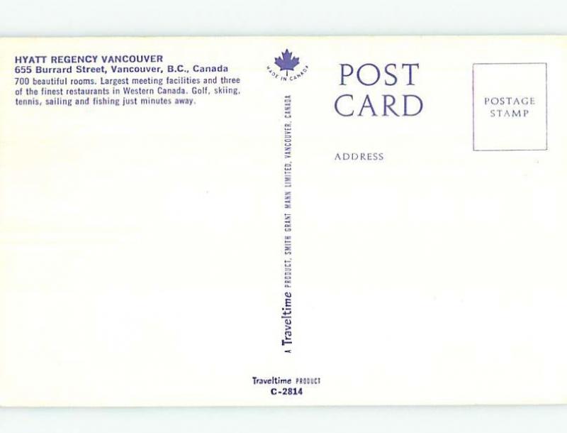 Unused Pre-1980 TOWN VIEW SCENE Vancouver British Columbia BC p9115