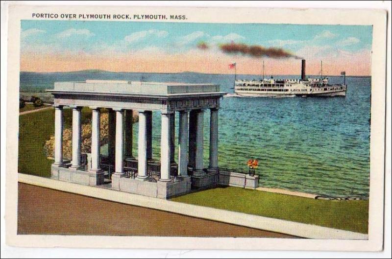 MA - Plymouth. Portico over Plymouth Rock