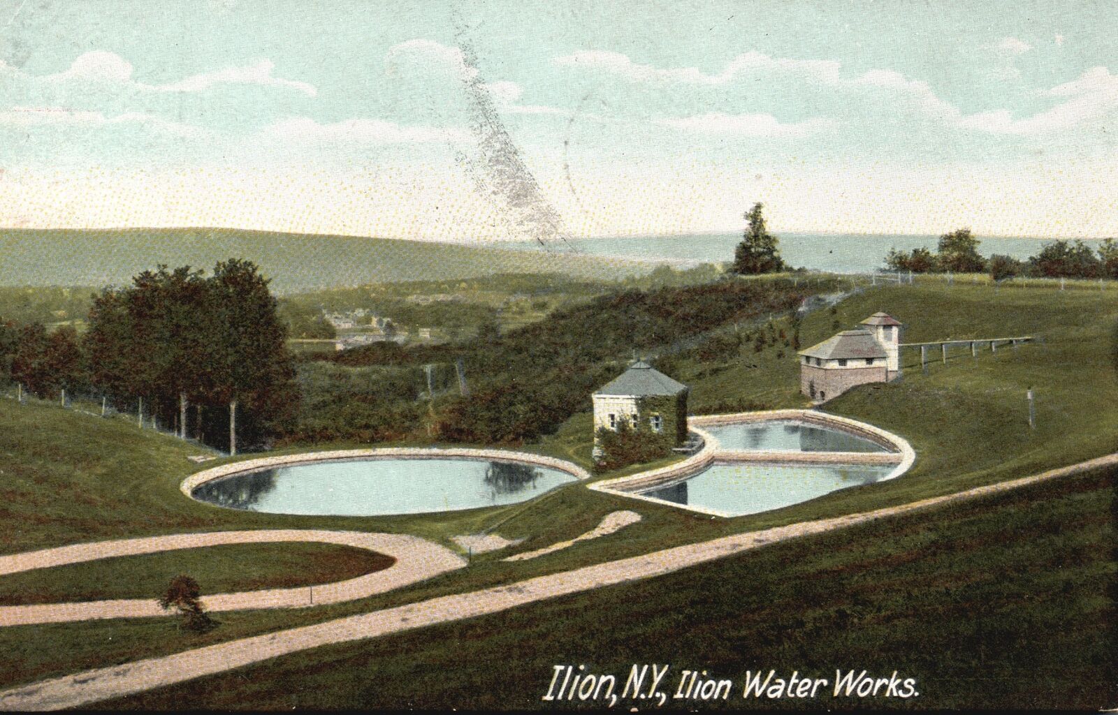 Vintage Postcard 1909 Ilion Water Works Ilion New York NY Hugh C. Leighton Pub. United States