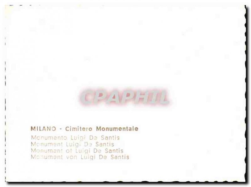 Postcard Modern Milan Cimitero Monumentale