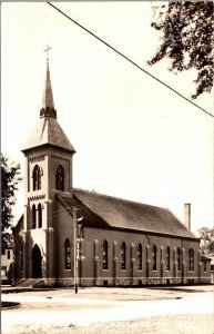 Real Photo Postcard St. Mary Church in Storm Lake, Iowa~138103