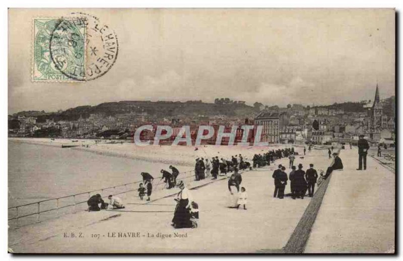 Le Havre Old Postcard The North dike