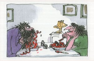 Roald Dahl The Twits Book Squiggly Spaghetti Postcard