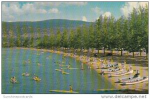 Canada Boating At The Bathing Beach Penticton British Columbia