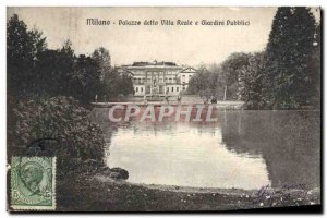 Old Postcard Milano Palazze detto Villa Reale Giardini Pubblici
