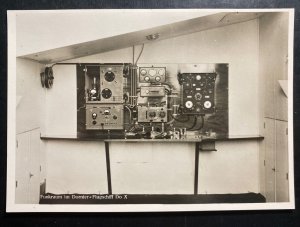 Mint Dornier DOX Giant Seaplane Real Picture Postcard Radio Room 1932