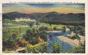 Mount Washington Hotel & Presidential Range White Mtns NH New Hampshire pm 1938