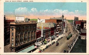 Ohio Akron View Of Main Street