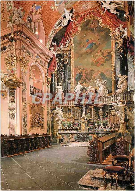 Postcard Modern Switzerland Einsiedeln Chor der Klosterkirche