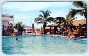 ACAPULCO, Gro Mexico ~ Roadside  c1960s HOTEL PALACIO TROPICAL Pool Postcard