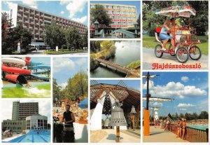 B108469 Hungary Hajduszoboszlo Hotel Swimming Pool Boat Promenade real photo uk