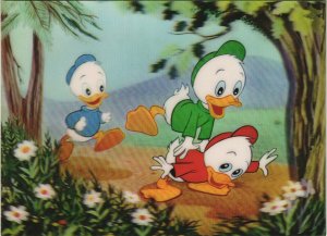 PC DISNEY, HUEY, DEWEY AND LOUIE, Modern 3D Postcard (b38029)