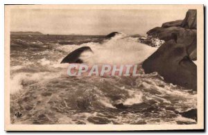 Postcard Old Ploumanach Effect of Sea Rocks in Tregastel