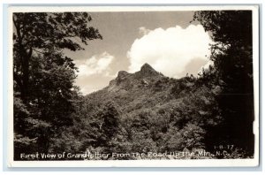 First View Of Grandfather From The Road Up The Mtn. NC RPPC Photo Postcard