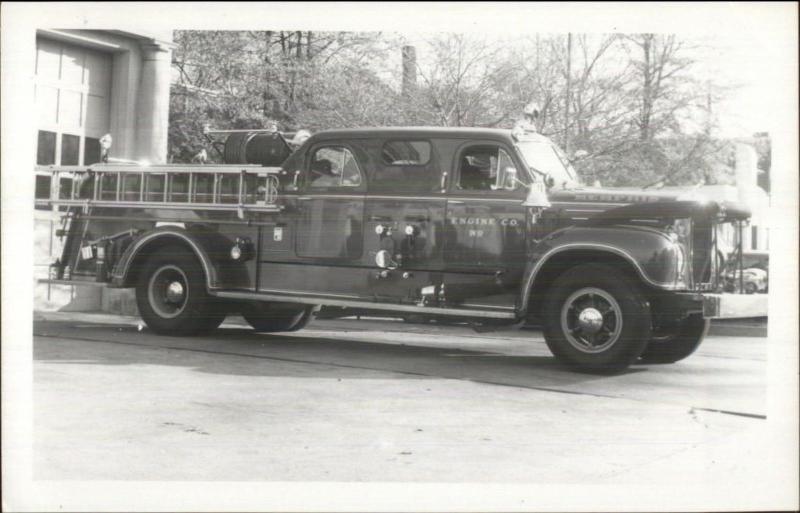 Memphis TN Fire Department Truck Engine 1954 Mack Real Photo Postcard