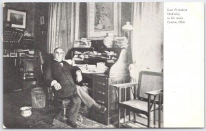 Late President McKinley Study Canton Ohio Early 1900s Postcard