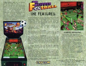 Flipper Football Pinball FLYER Original NOS 1996 Soccer Sports Fans