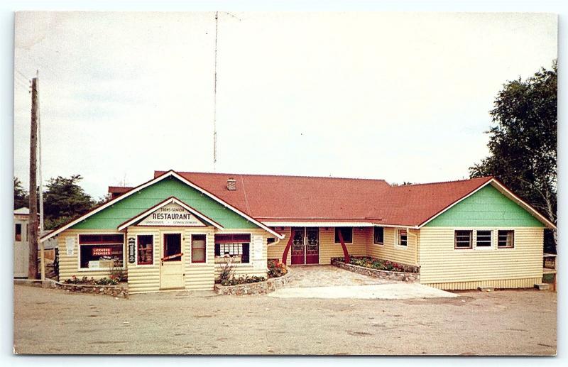 Postcard Canada Manitoba West Hawk Lake Trans Canada Restaurant C8