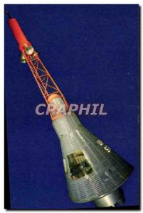 Old Postcard Air Force Space Capsule Mercury used by Glenn Carpenter in his o...