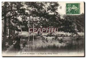 Old Postcard Foret Meudon La Digue of Pond Trivaux