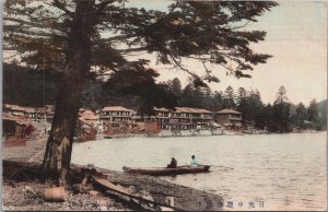 Japan The Tea House Chuzenji Nikko Hand Tinted Vintage Postcard C102