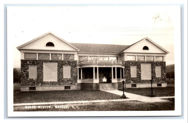 Postcard Morse Museum, Warren, NH 1920-1945 era RPPC I12 A