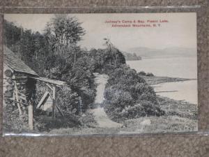 Judway`s Camp & Bay, Piseco Lake, Adirondack Mts., N.Y., unused vintage card 