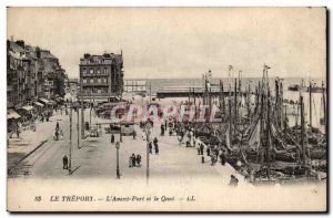 Postcard Old Treport L & # 39avant port and dock