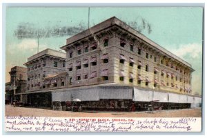 1907 Forsythe Block Building Exterior View Fresno California CA Antique Postcard