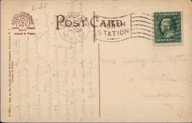 Providence RI Brown St. c1910 Postcard