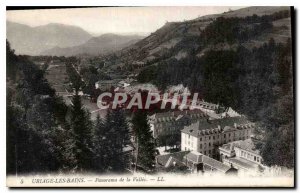 Old Postcard Uriage les Bains Panorama of the valley