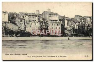 Postcard Old Picturesque Tonneins Edge Of Garonne