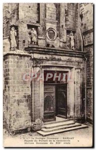 Old Postcard Sarlat Facade of the portal of the cathedral