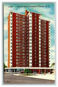 Vintage 1940's Postcard Cornell Arms Apartment Columbia South Carolina