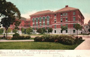 Vintage Postcard Lafayette's High School Building Oakland California EDW Mitchel