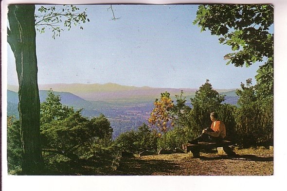 Man on Bench, Kanuga Episcopal Center, Hendersonville, North Carolina, Used 1984