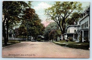 CT Danbury Connecticut West Divison Street Trolley Postcard
