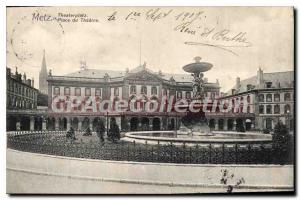 Old Postcard Metz Place Du Theater