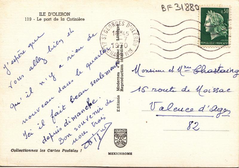 BF31880 ile d oleron le port de la cotiniere ship   france front/back image