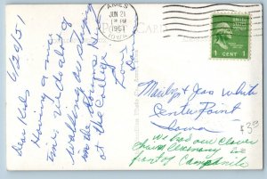 1951 The Campanile Iowa State College Ames Iowa IA RPPC Photo Vintage Postcard