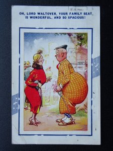 GARDEN FETE - LORD WALTOVER'S FAMILY SEAT Comic c1930s Postcard by Bamforth 234