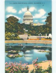 Unused Linen BOTANICAL GARDEN BY THE CAPITOL Washington DC E8023