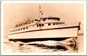 The New Flagship Of Puget Sound MV Chinook Passenger Ship RPPC Photo Postcard