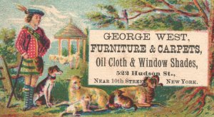 1880s-90s George West Furniture & Carpets Oil Cloth & Window Shades NY #3