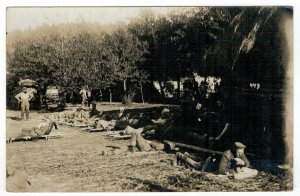 Poland 1916 Unused Postcard First World War IWW Lublin Area Sunbathing Soldiers