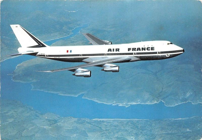 B71400 Boeing 747 Air france plane plan France
