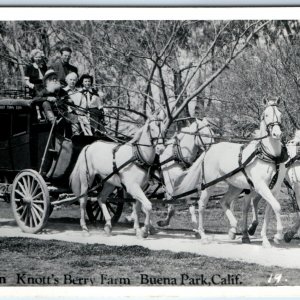 c1940s Buena Park RPPC Knotts Berry Farm Ghost Town Butterfield Stage Line A165