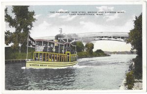 The Narrows New Steel Bridge and Express Boat Lake Minnetonka Minnesota