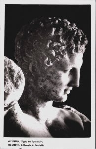 Greece Olympia L'Hermes de Praxitele Vintage RPPC  C171