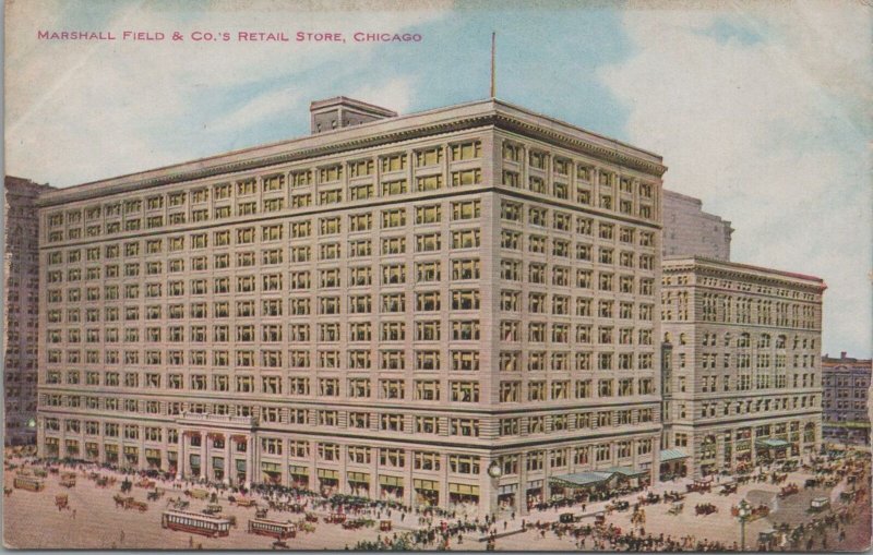 Postcard Marshall Field & Co Retail Store Chicago IL